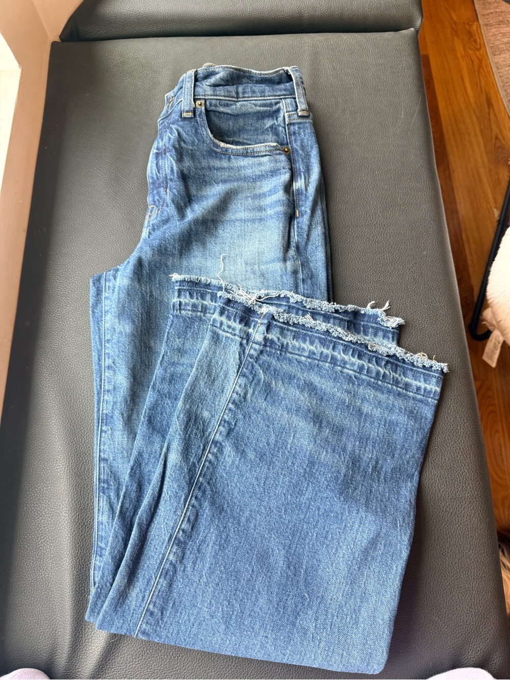 JCrew Wide Leg Trouser Fit Women's Jeans in Light Blue - Picture 3 of 7